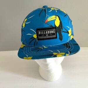 Billabong Toucan Tropical Hat Blue Surf Skater Streetwear Cap Men Women Unisex